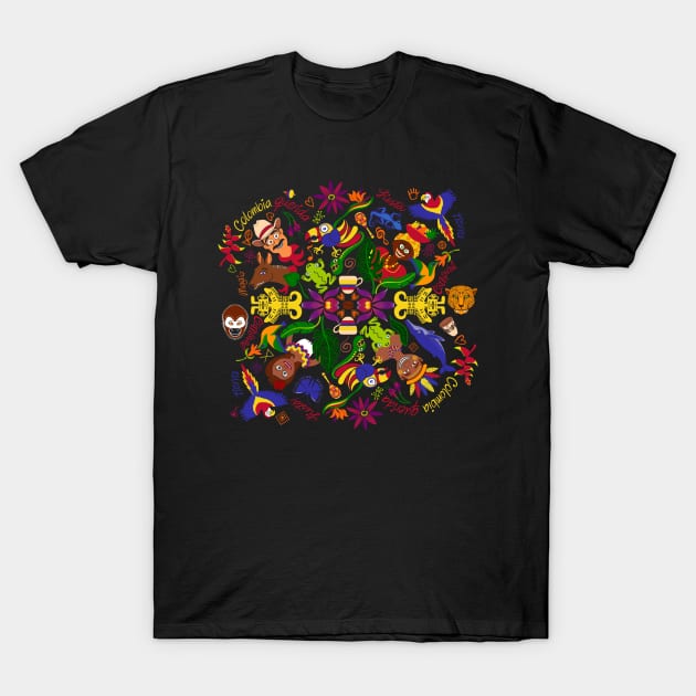 Colombia, charming land full of joyful people T-Shirt by zooco